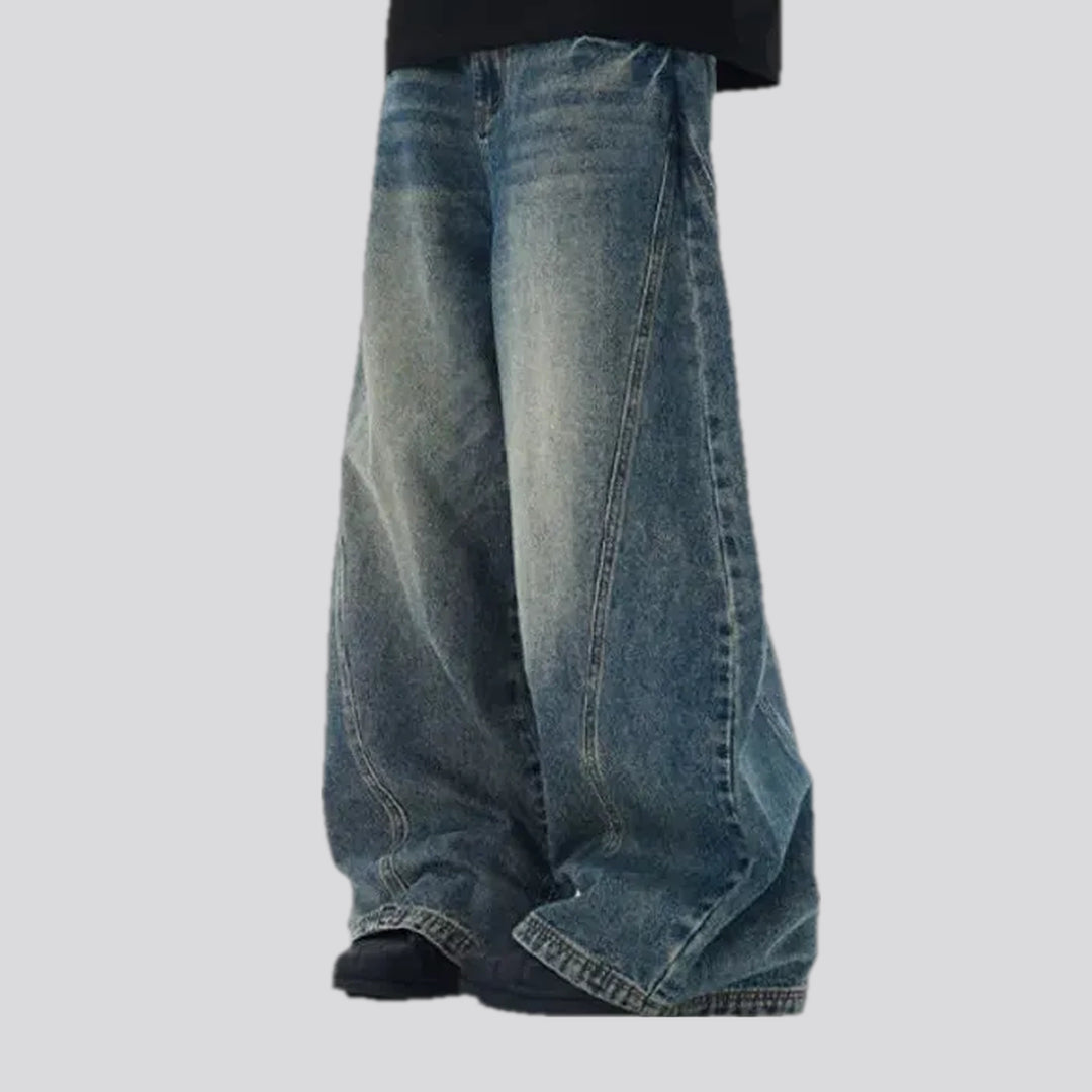 Retro faded men's jeans