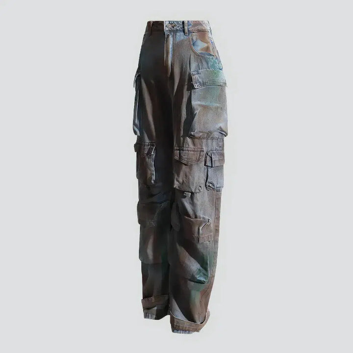 Voluminous multi-cargo jeans