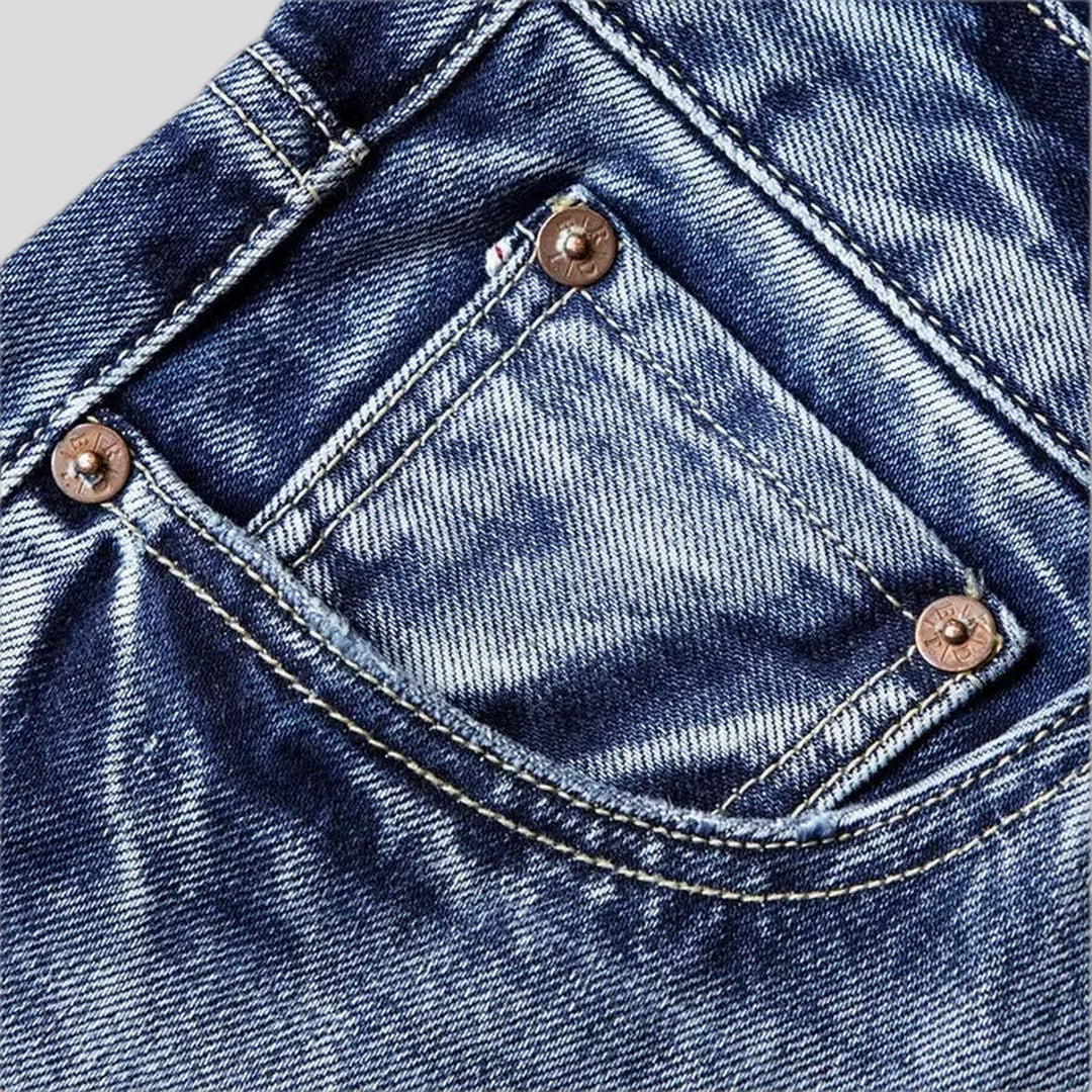 Whiskered midweight selvedge men's jeans
