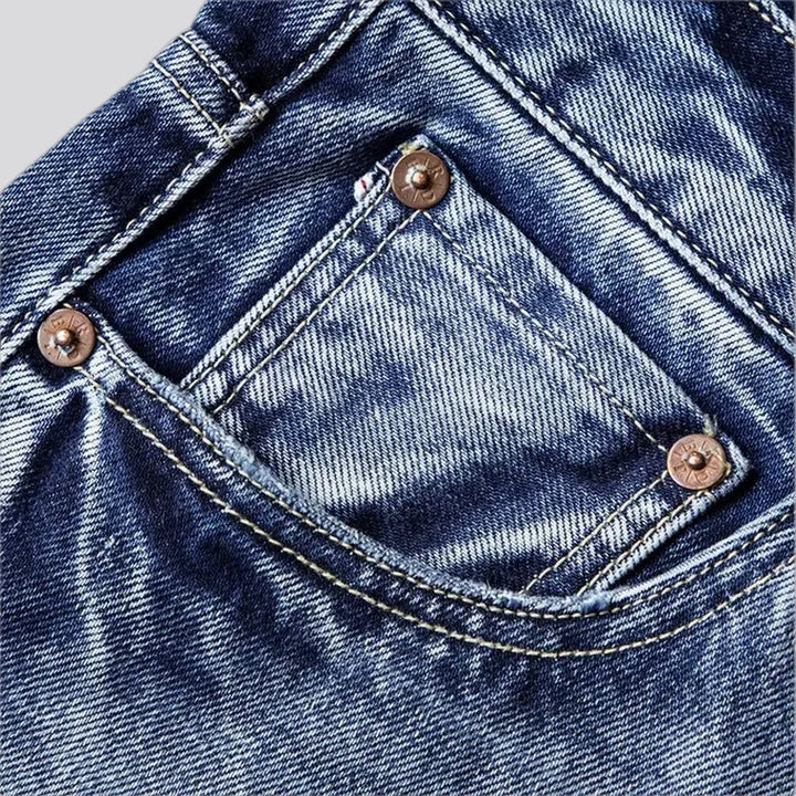 Whiskered midweight selvedge men's jeans