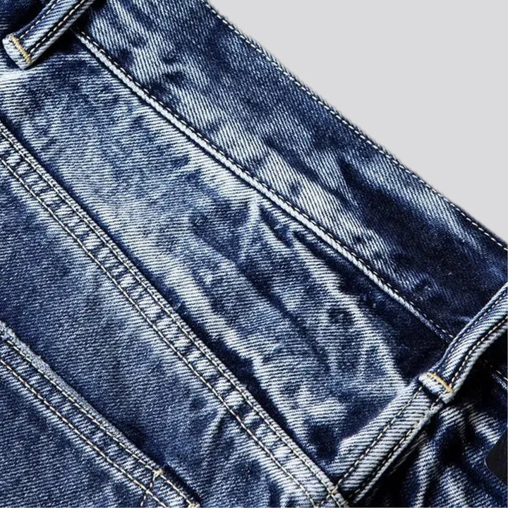 Whiskered midweight selvedge men's jeans