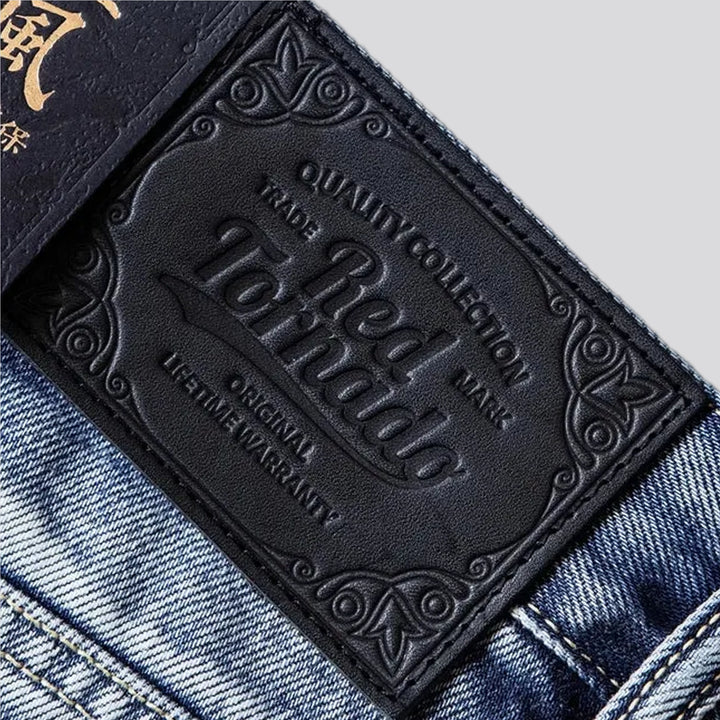 Whiskered midweight selvedge men's jeans