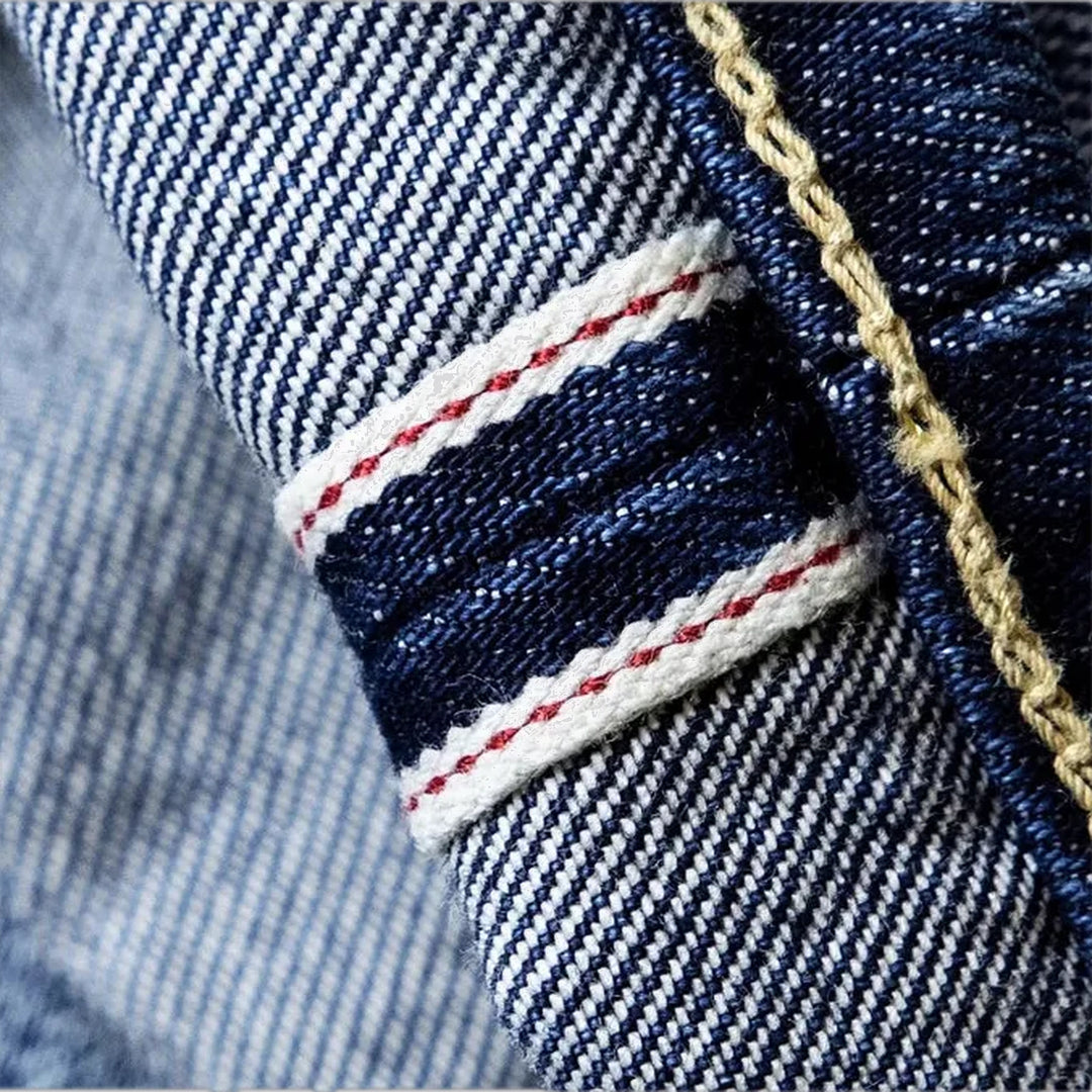 Whiskered midweight selvedge men's jeans