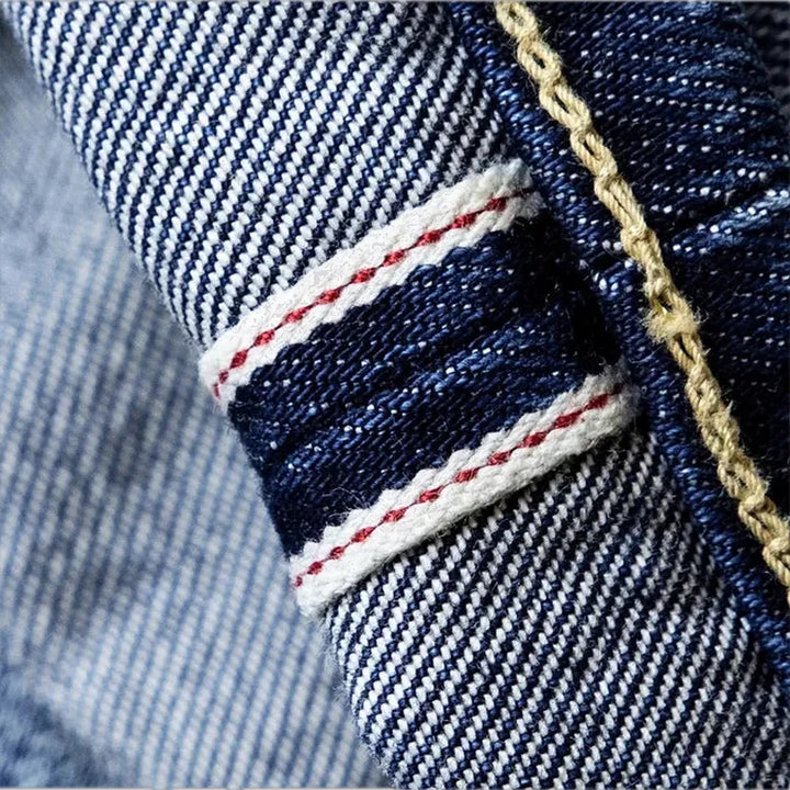 Whiskered midweight selvedge men's jeans