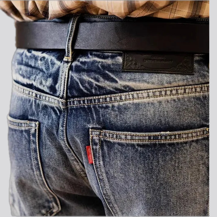 Whiskered midweight selvedge men's jeans