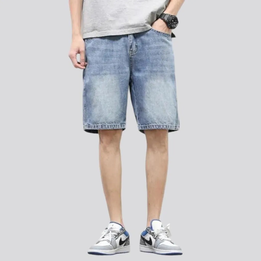 Sanded knee-length jeans shorts | Jeans4you.shop