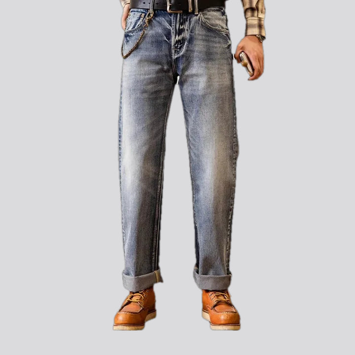 Whiskered Midweight Selvedge Men's Jeans | Jeans4you.shop
